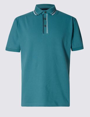 Cotton Rich Tailored Fit Polo Shirt